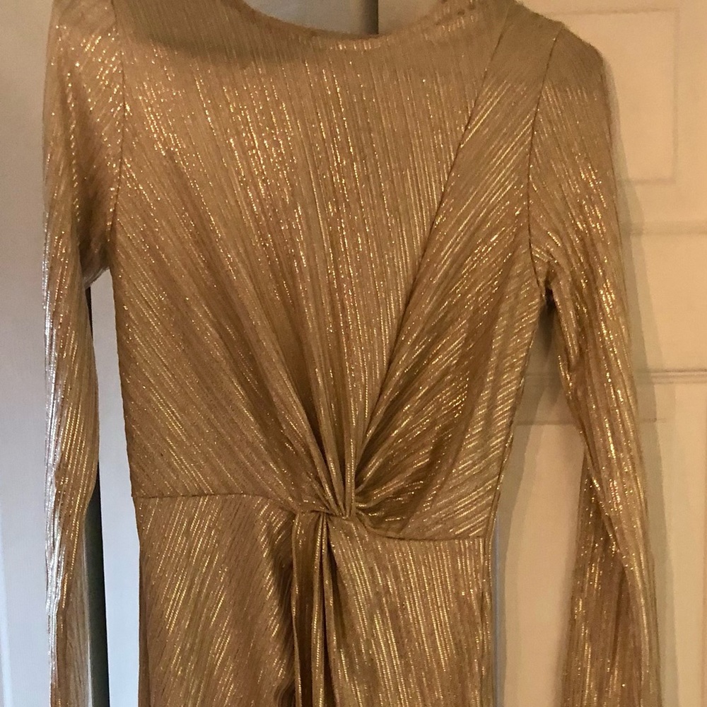 NWT Gold Shimmer Dress Medium